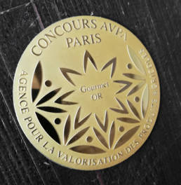 Médaille gravée en laiton Gourmet Or Paris